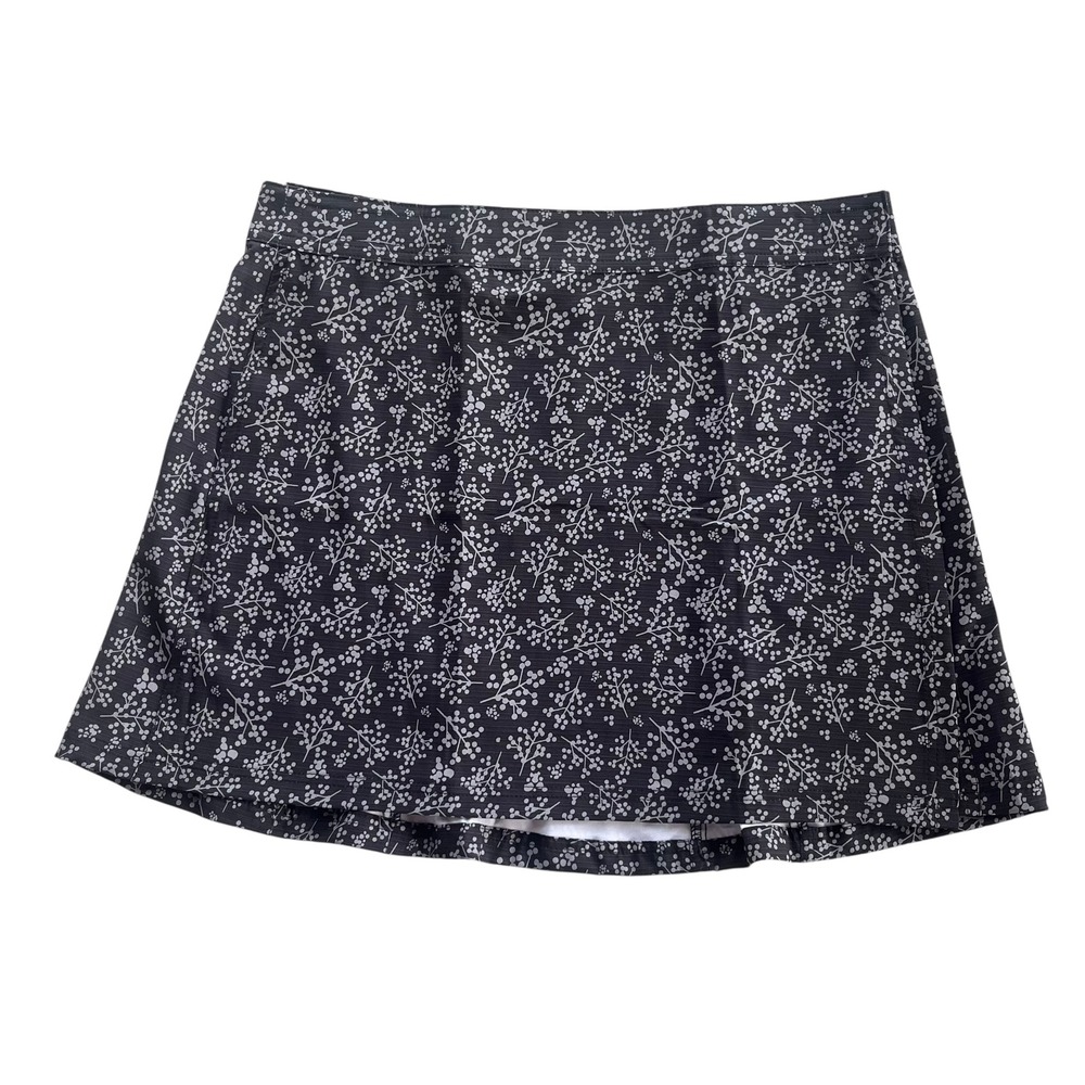 RipSkirt Hawaii Women's L Gray White Farmhouse Twigs Print Water Repellent Skirt